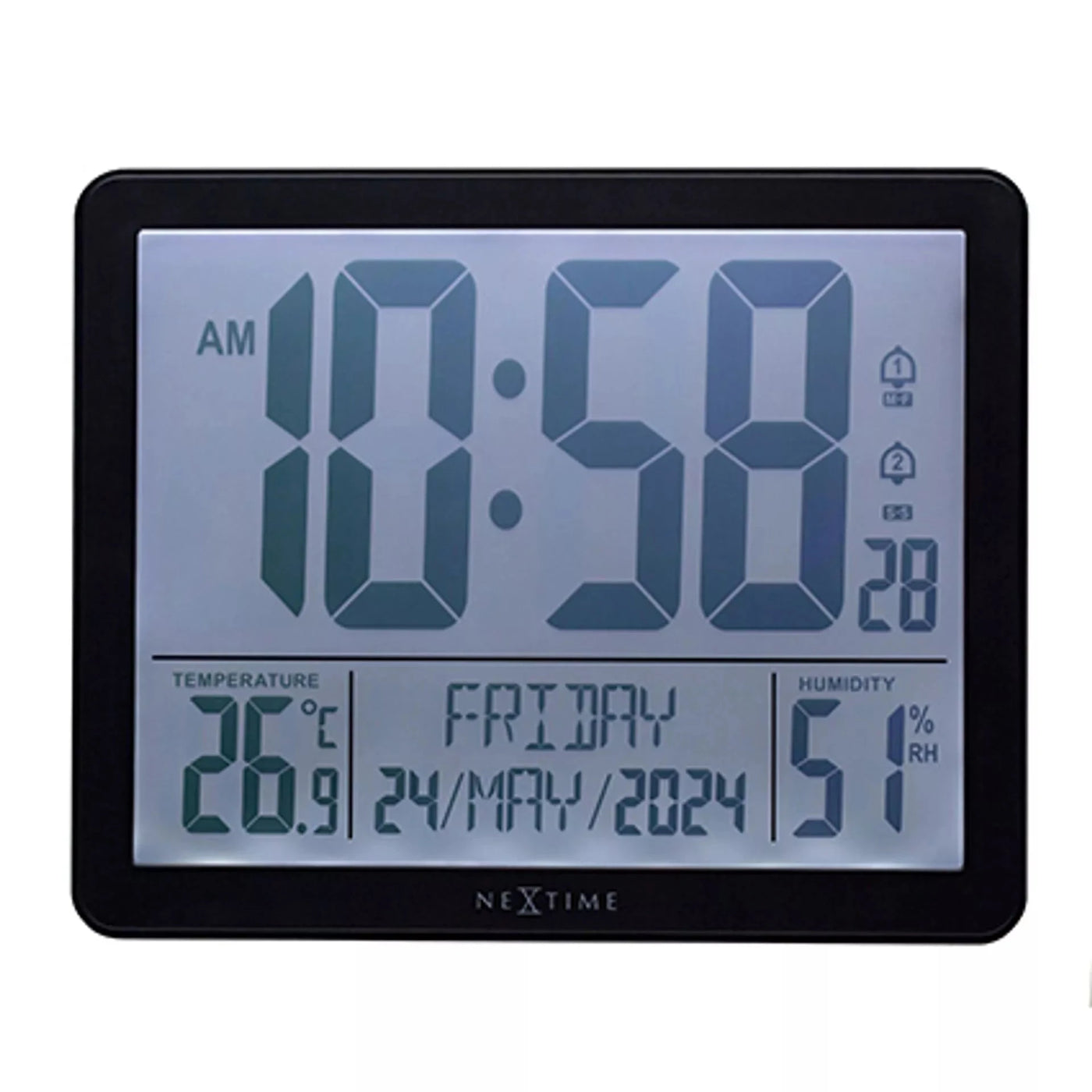 Next Time Clock NeXtime® One For All Digital Table/Wall Clock Black *NEW* – timeframed ...