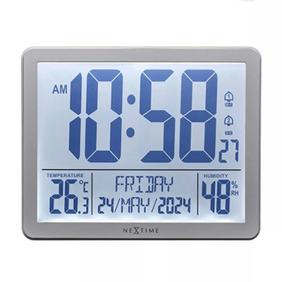 NeXtime® One For All Digital Table/Wall Clock White *NEW* - timeframedclocks