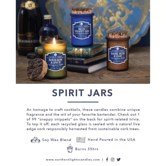 Northern Lights. 5oz Candle Spirit Jar - Absinthe & Black Fig *NEW* - timeframedclocks