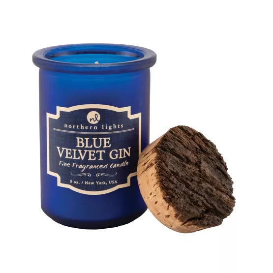 Northern Lights. 5oz Candle Spirit Jar - Blue Velvet Gin *NEW* - timeframedclocks