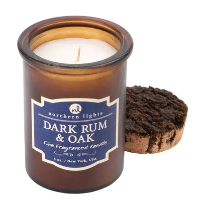 Northern Lights. 5oz Candle Spirit Jar - Dark Rum & Oak *NEW* - timeframedclocks