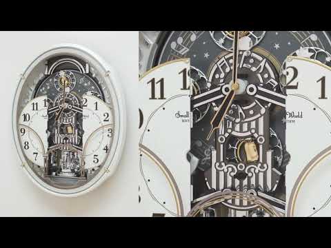 Rhythm Magic Motion Clock Crystal Silver Finish