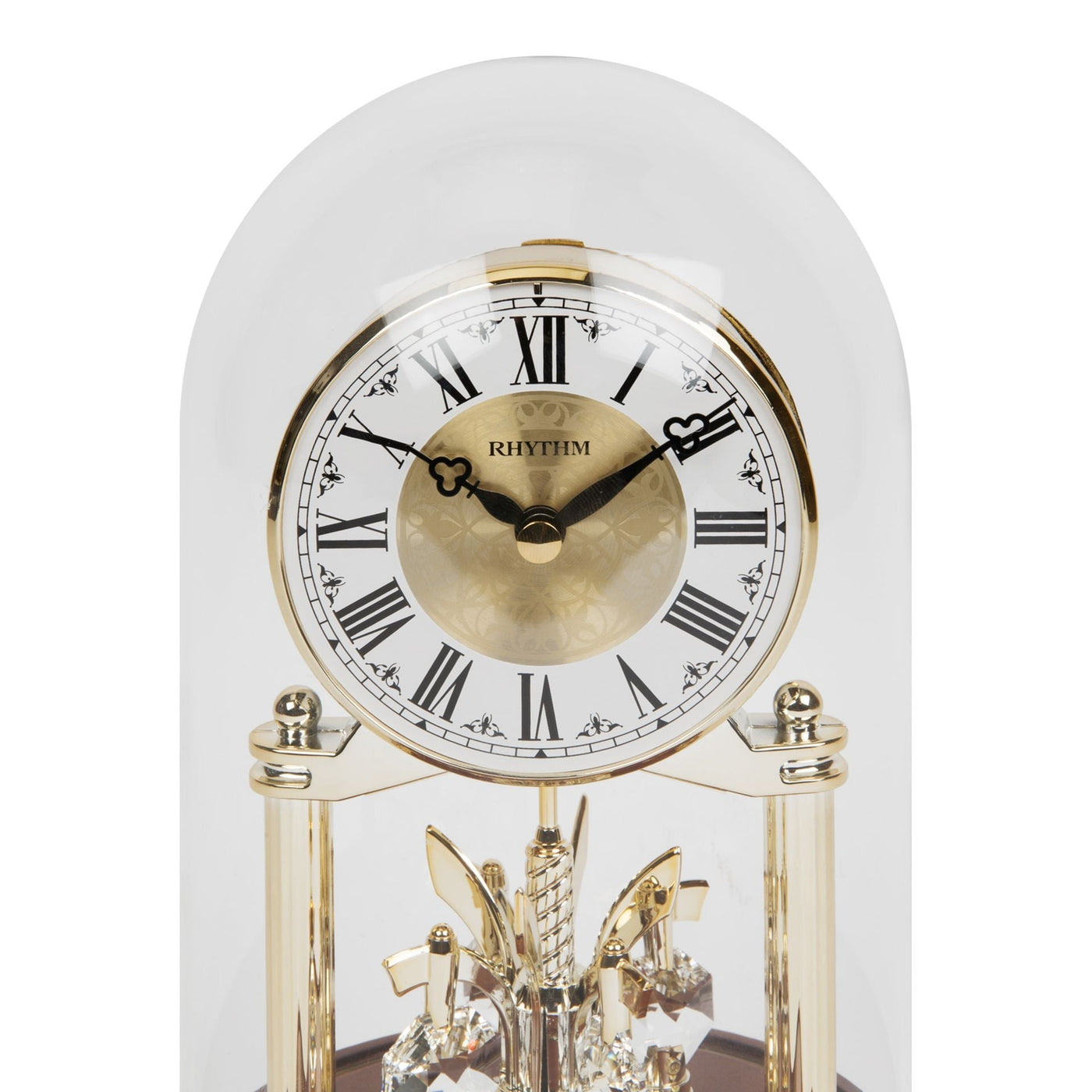 Rhythm Gold Bell Jar Anniversary Clock *NEW* - timeframedclocks