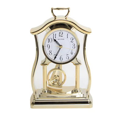 Rhythm Gold Pendulum Mantel Clock *NEW* - timeframedclocks