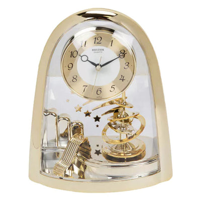 Rhythm Gold Spiral Pendulum Mantel Clock *NEW* - timeframedclocks