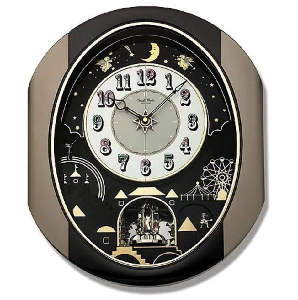 Rhythm Magic Motion Gilt Wood Clock *NEW AWAITING STOCK* - timeframedclocks