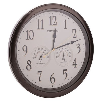 Rhythm Outdoor Wall Clock Thermometer & Hygrometer *NEW* - timeframedclocks