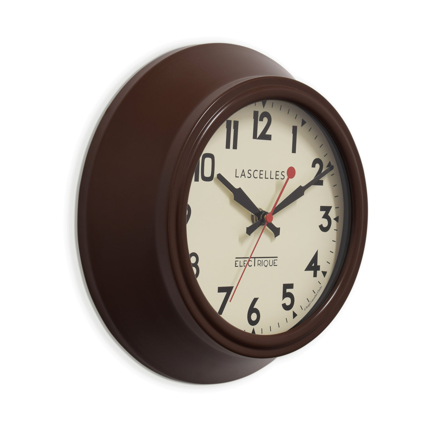 Roger Lascelles London. Wall Clock Dark Brown - timeframedclocks