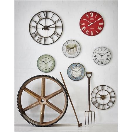 Smiths Clocks London. Smiths Wall Clock Antique Style Red - timeframedclocks