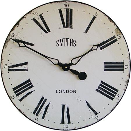 Smiths Clocks London. Smiths Wall Clock Antique Style White - timeframedclocks