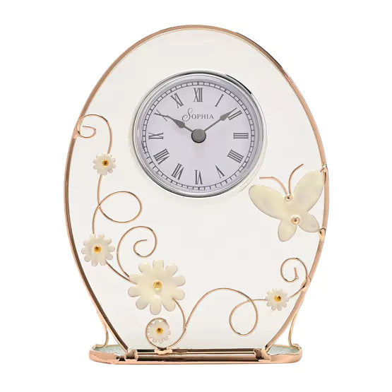 Sophia® Classic Champagne Meadow Mantel Clock *NEW* - timeframedclocks