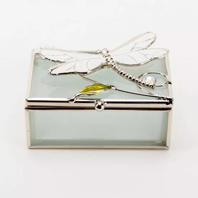 Sophia® Classic Glass & Dragonfly Trinket Box *NEW DUE LATE SEPT/OCT* - timeframedclocks