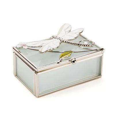 Sophia® Classic Glass & Dragonfly Trinket Box *NEW* - timeframedclocks