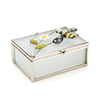 Sophia® Classic Glass & Wire Bumblebee Rectangle Trinket Box *NEW* - timeframedclocks