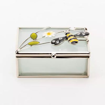 Sophia® Classic Glass & Wire Bumblebee Rectangle Trinket Box *NEW* - timeframedclocks