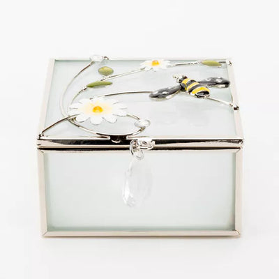 Sophia® Classic Glass & Wire Bumblebee Square Trinket Box *NEW* - timeframedclocks