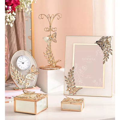 Sophia® Classic Gold Butterfly Mantel Clock *NEW* - timeframedclocks