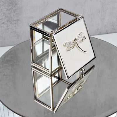 Sophia® Dragonfly Trinket Box Enamel Lid & Diamantes *NEW* - timeframedclocks