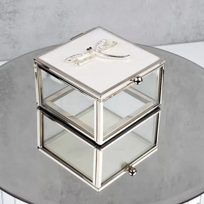 Sophia® Dragonfly Trinket Box Enamel Lid & Diamantes *NEW* - timeframedclocks