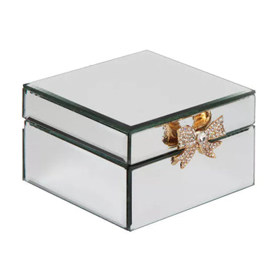 Sophia® Mirror Glass Bow Jewellery Box *NEW* - timeframedclocks