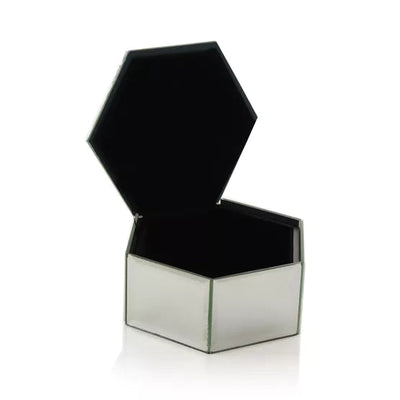 Sophia® Mirrored Floral Hexagonal Trinket Box *NEW* - timeframedclocks