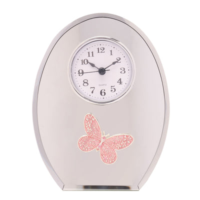 Sophia® Pink Butterfly Mantel Clock *NEW* - timeframedclocks