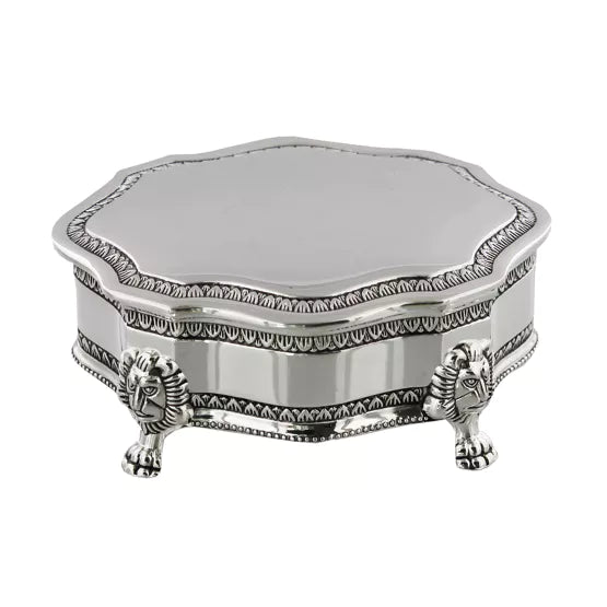 Sophia® Silver Plated Antique Style Trinket Box *NEW* - timeframedclocks