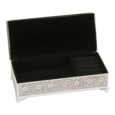 Sophia® Silver Plated Antique Trinket Box *NEW* - timeframedclocks