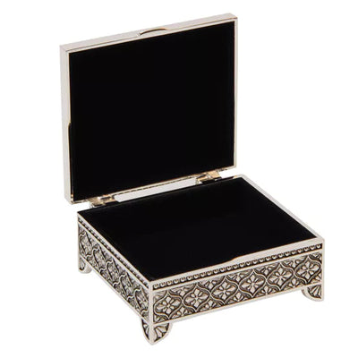 Sophia® Silver Plated Art Deco Style Trinket Box *NEW* - timeframedclocks