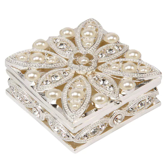 Sophia® Square Shaped Trinket Box *NEW* - timeframedclocks