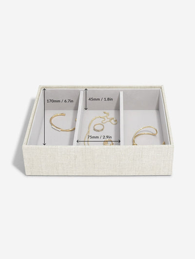 Stackers. Oatmeal & Linen Classic Jewellery Box Set of 2 *NEW* - timeframedclocks