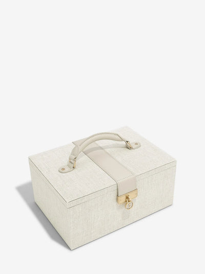 Stackers. Oatmeal & Linen Luxury Classic Jewellery Box *NEW* - timeframedclocks