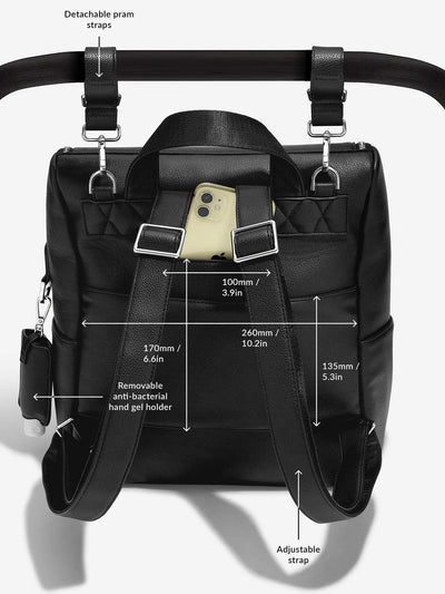 Stackers® Baby Changing Backpack Black *PRE-ORDER DEL T.B.A* - timeframedclocks