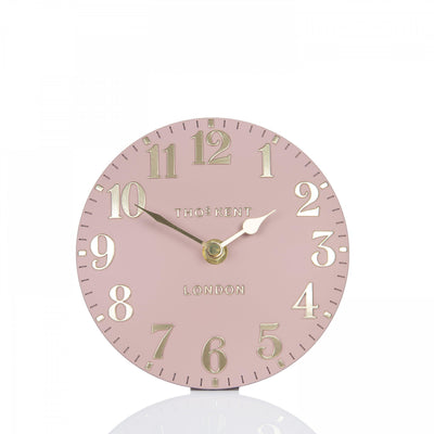 Thomas Kent London. Arabic Mantel Clock 6" (15cm) Blush Pink *NEW* - timeframedclocks