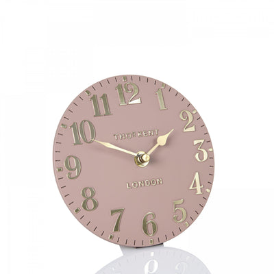 Thomas Kent London. Arabic Mantel Clock 6" (15cm) Blush Pink *NEW* - timeframedclocks