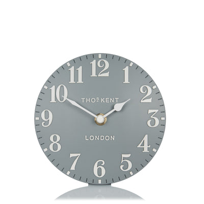 Thomas Kent London. Arabic Mantel Clock 6" (15cm) Flax Blue - timeframedclocks