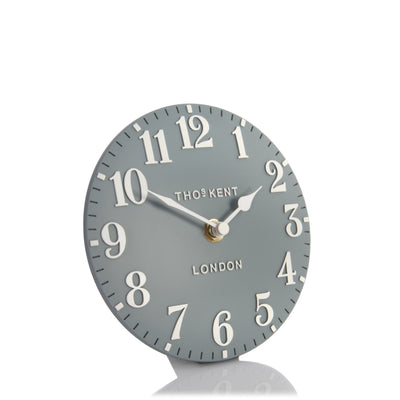 Thomas Kent London. Arabic Mantel Clock 6" (15cm) Flax Blue - timeframedclocks