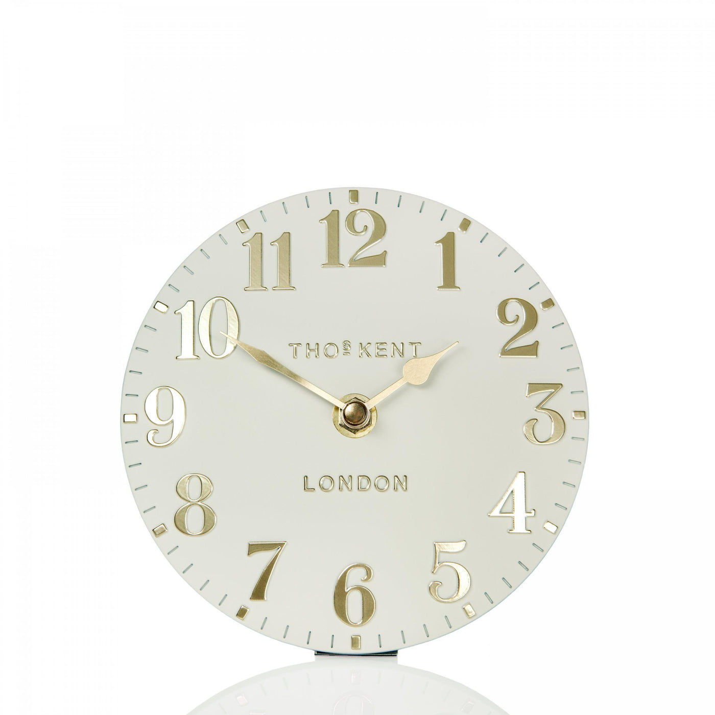 Thomas Kent London. Arabic Mantel Clock 6" (15cm) Oatmeal *NEW* - timeframedclocks