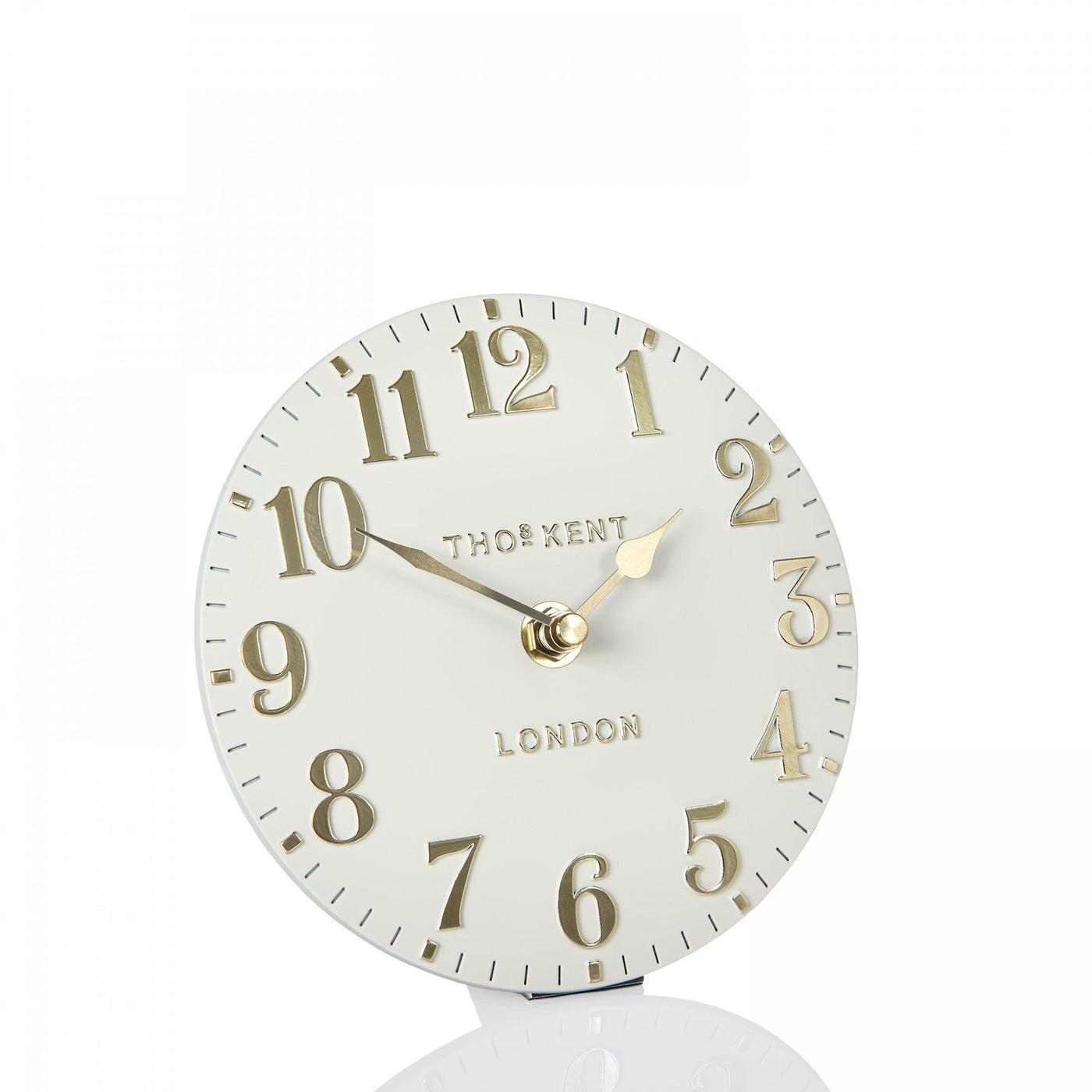 Thomas Kent London. Arabic Mantel Clock 6" (15cm) Oatmeal *NEW* - timeframedclocks