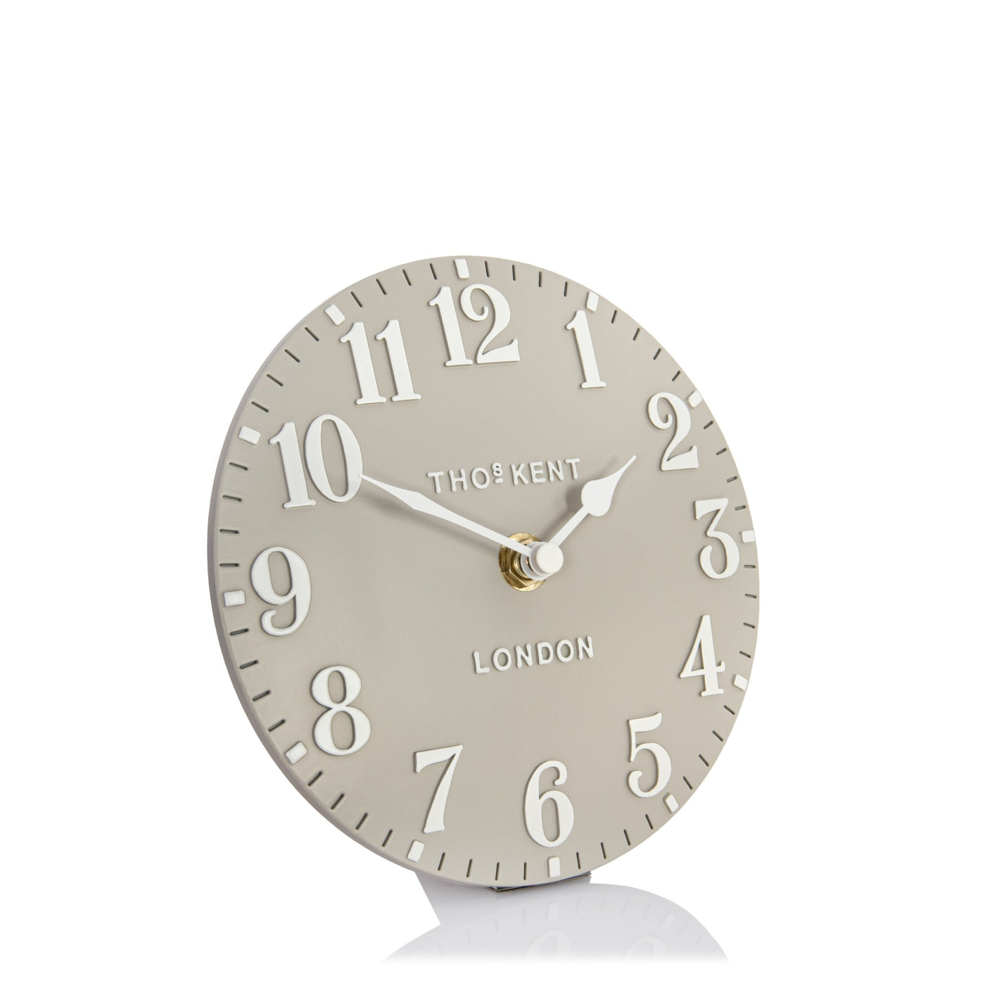Thomas Kent London. Arabic Mantel Clock 6" (15cm) Sand - timeframedclocks