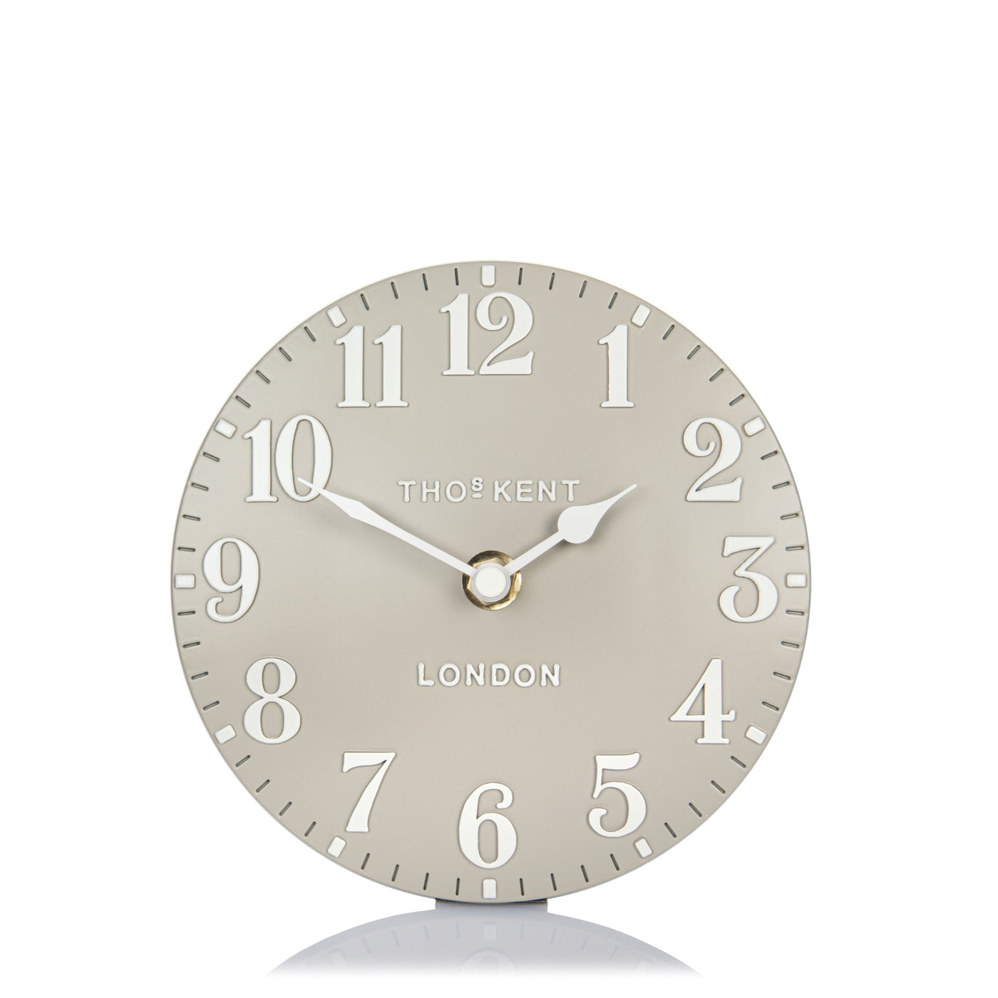 Thomas Kent London. Arabic Mantel Clock 6" (15cm) Sand