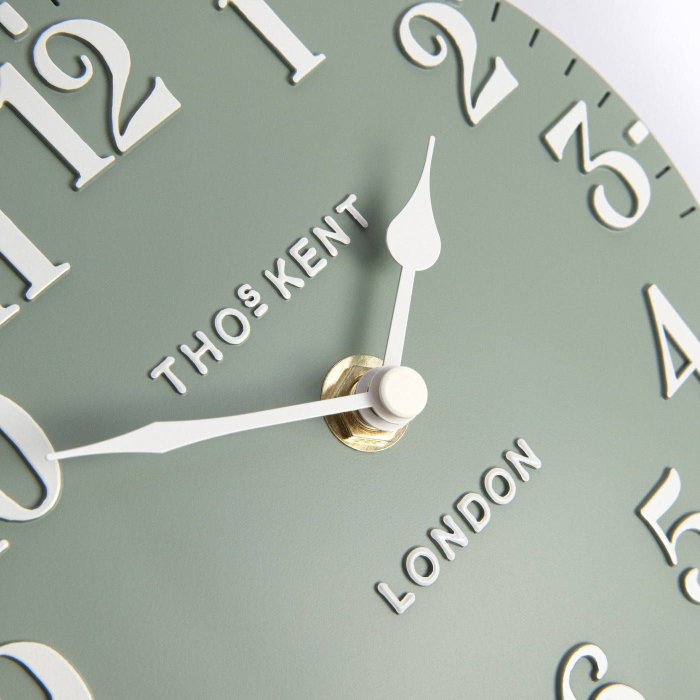 Thomas Kent London. Arabic Mantel Clock 6" (15cm) Seagrass