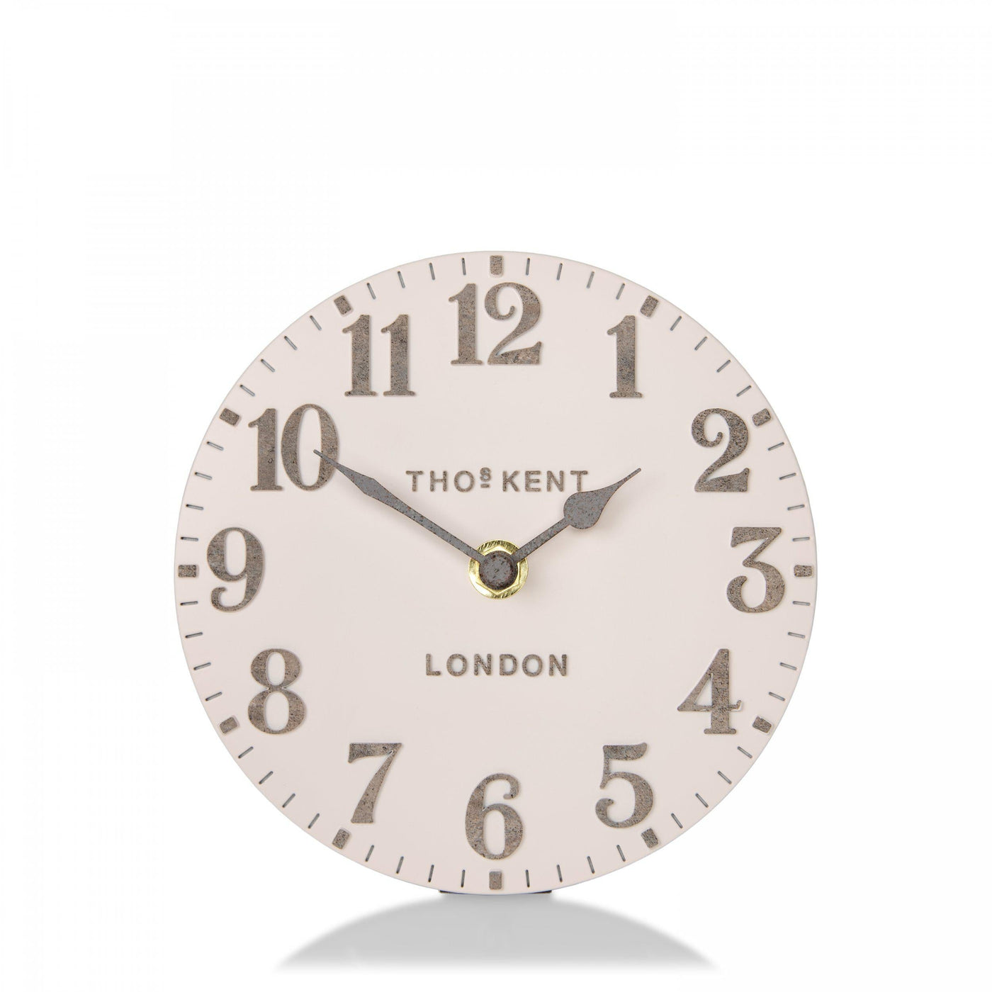 Thomas Kent London. Arabic Mantel Clock 6" (15cm) Shy Pink *NEW* - timeframedclocks