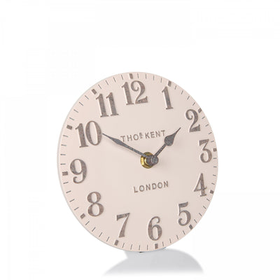 Thomas Kent London. Arabic Mantel Clock 6" (15cm) Shy Pink *NEW* - timeframedclocks