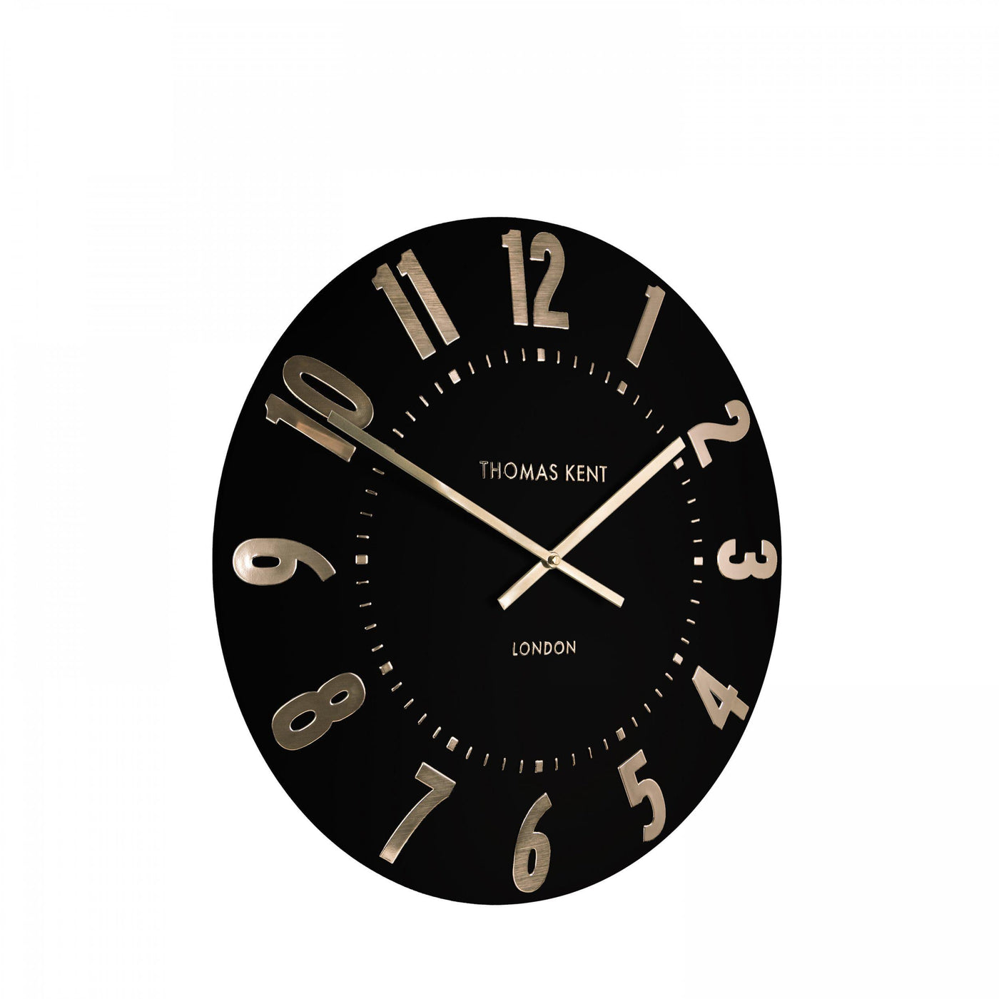 Thomas Kent London. Arabic Wall Clock 12" (31cm) Noir *NEW* - timeframedclocks