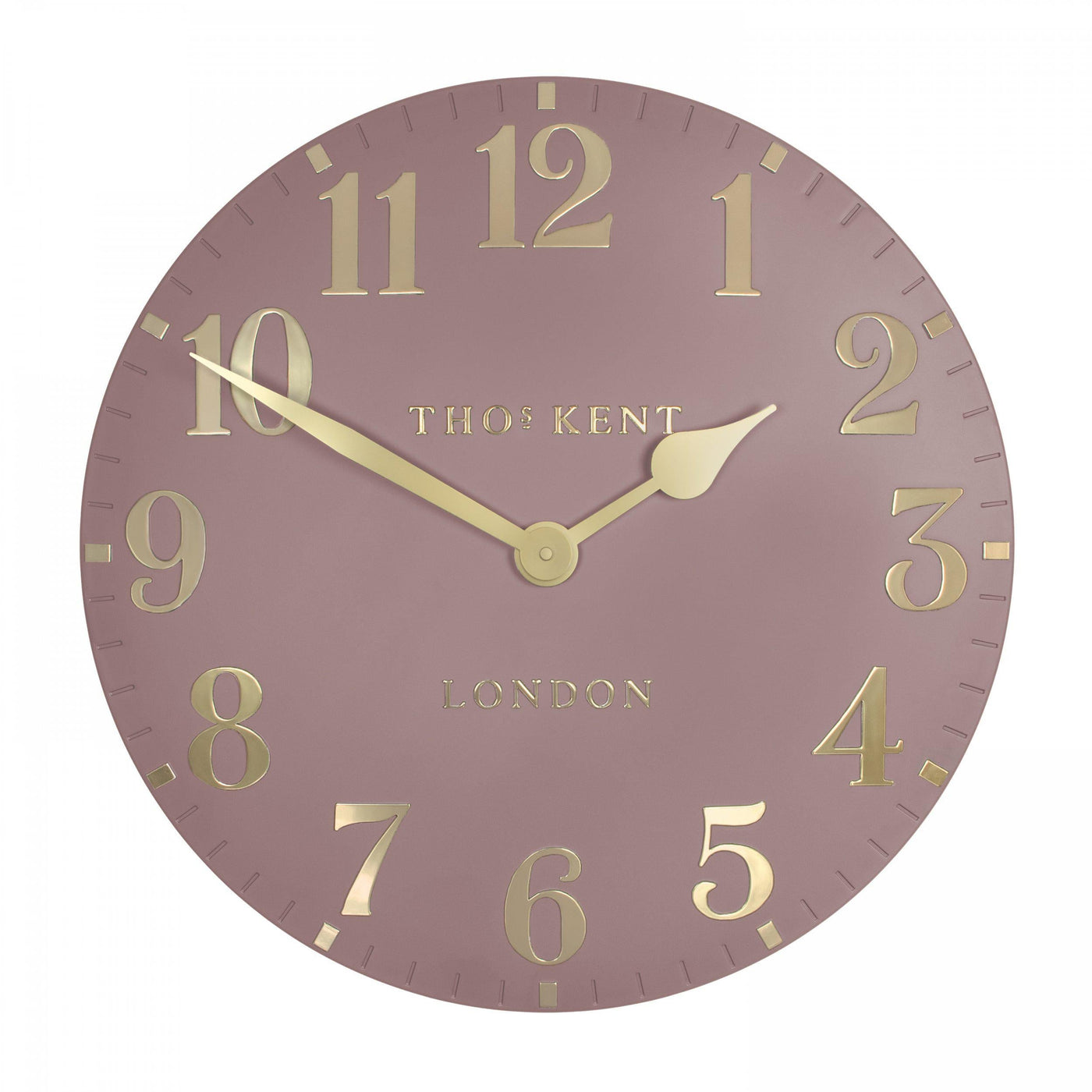 Thomas Kent London. Arabic Wall Clock 20" (51cm) Blush Pink *NEW* - timeframedclocks