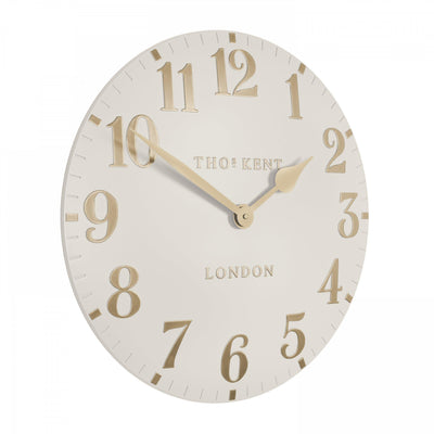 Thomas Kent London. Arabic Wall Clock 20" (51cm) Oatmeal *NEW* - timeframedclocks