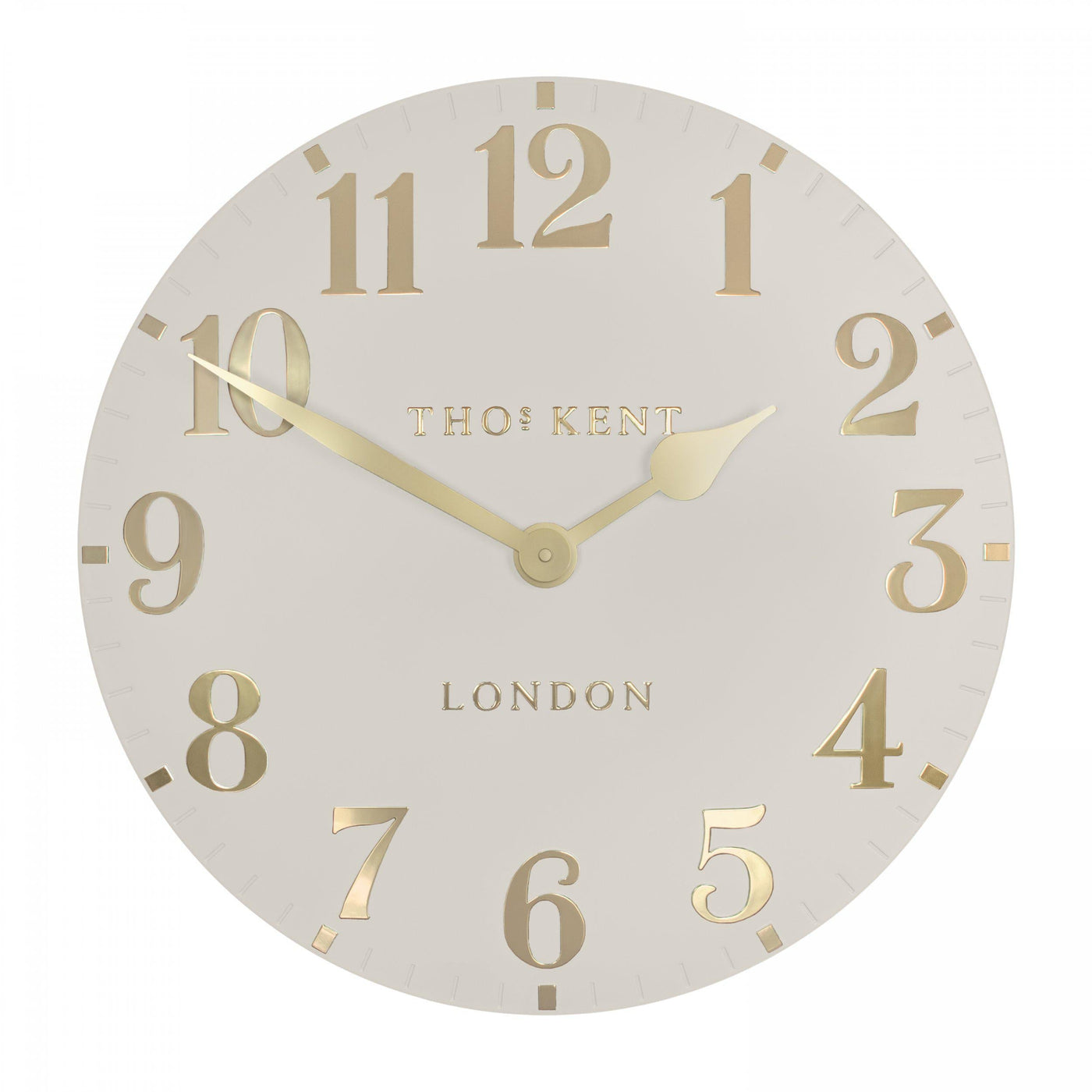 Thomas Kent London. Arabic Wall Clock 20" (51cm) Oatmeal *NEW* - timeframedclocks