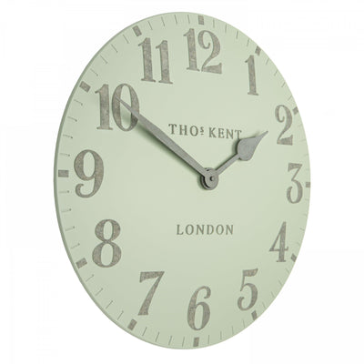 Thomas Kent London. Arabic Wall Clock 20" (51cm) Pearl Green *NEW* - timeframedclocks