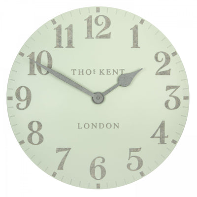 Thomas Kent London. Arabic Wall Clock 20" (51cm) Pearl Green *NEW* - timeframedclocks